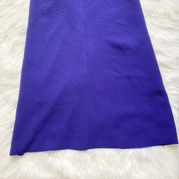 Aritzia Wilfred Le Fou Cobalt Blue Trompette Silk Crepe Raw Hem Mini Dress - Picture 3 of 8